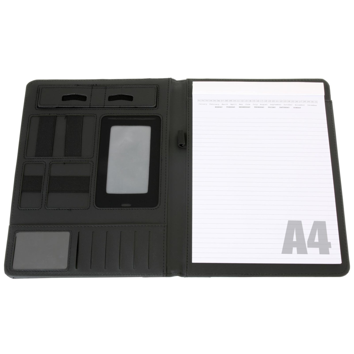 2. Foto Schreibmappe Auckland aus Bonded Leather mit Gravur (Größe der Mappe: A5)