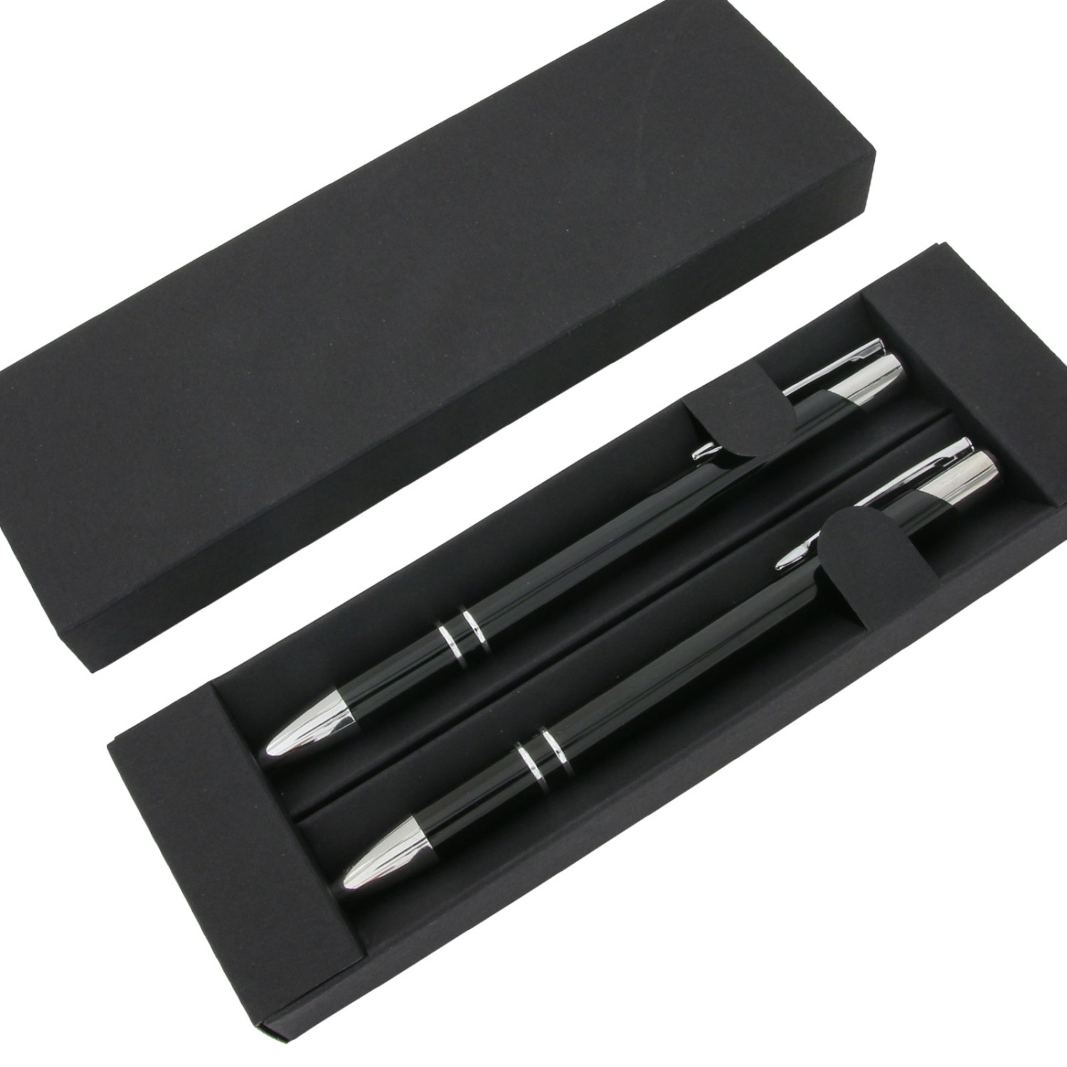 0. Foto Schreibset LUNA Kugelschreiber und Bleistift im Etui mit Gravur Namen (Stiftfarbe: schwarz)
