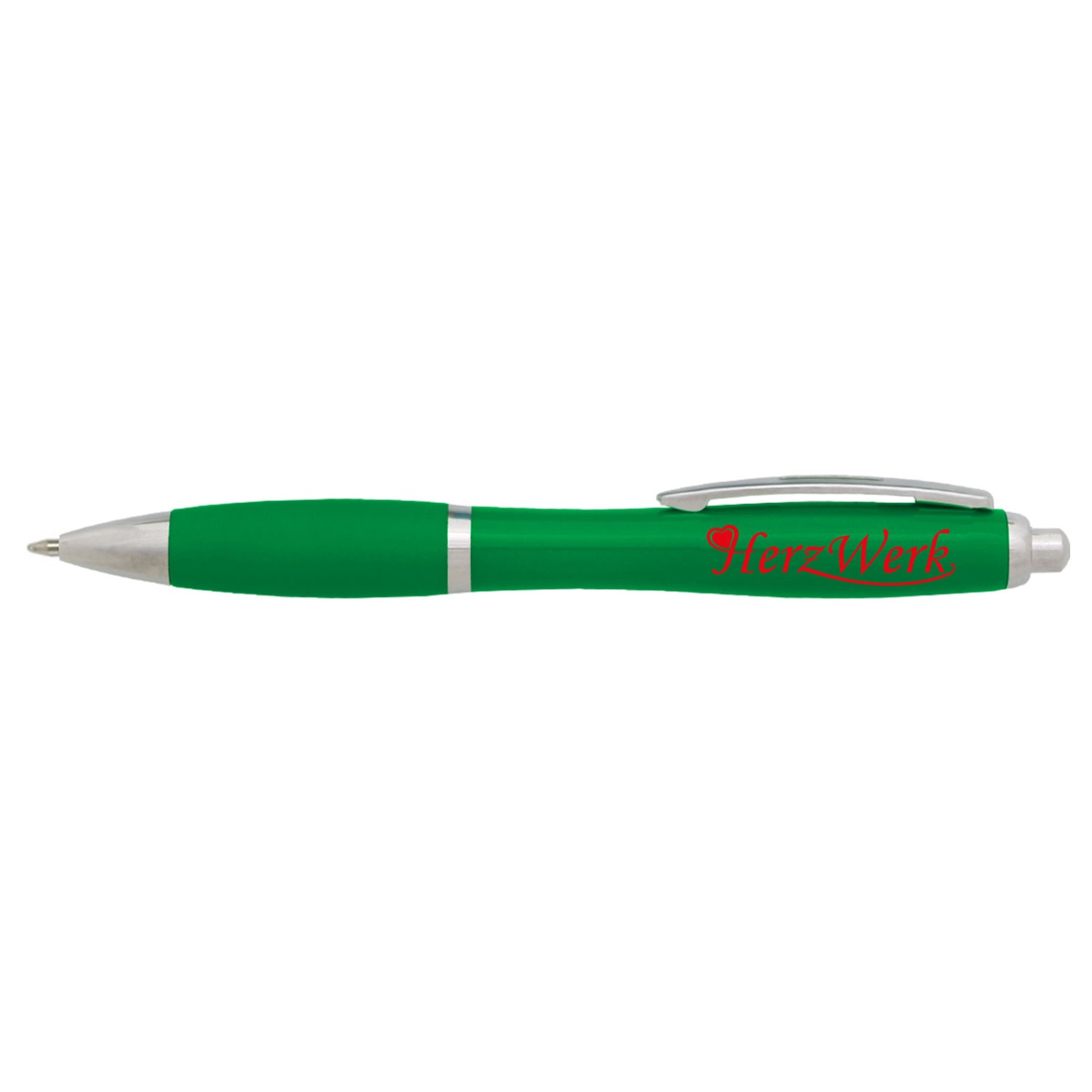 1. Foto Kugelschreiber Dynamic mit Druck Logo Werbung Grafik bedruckt (Farbe: grün)