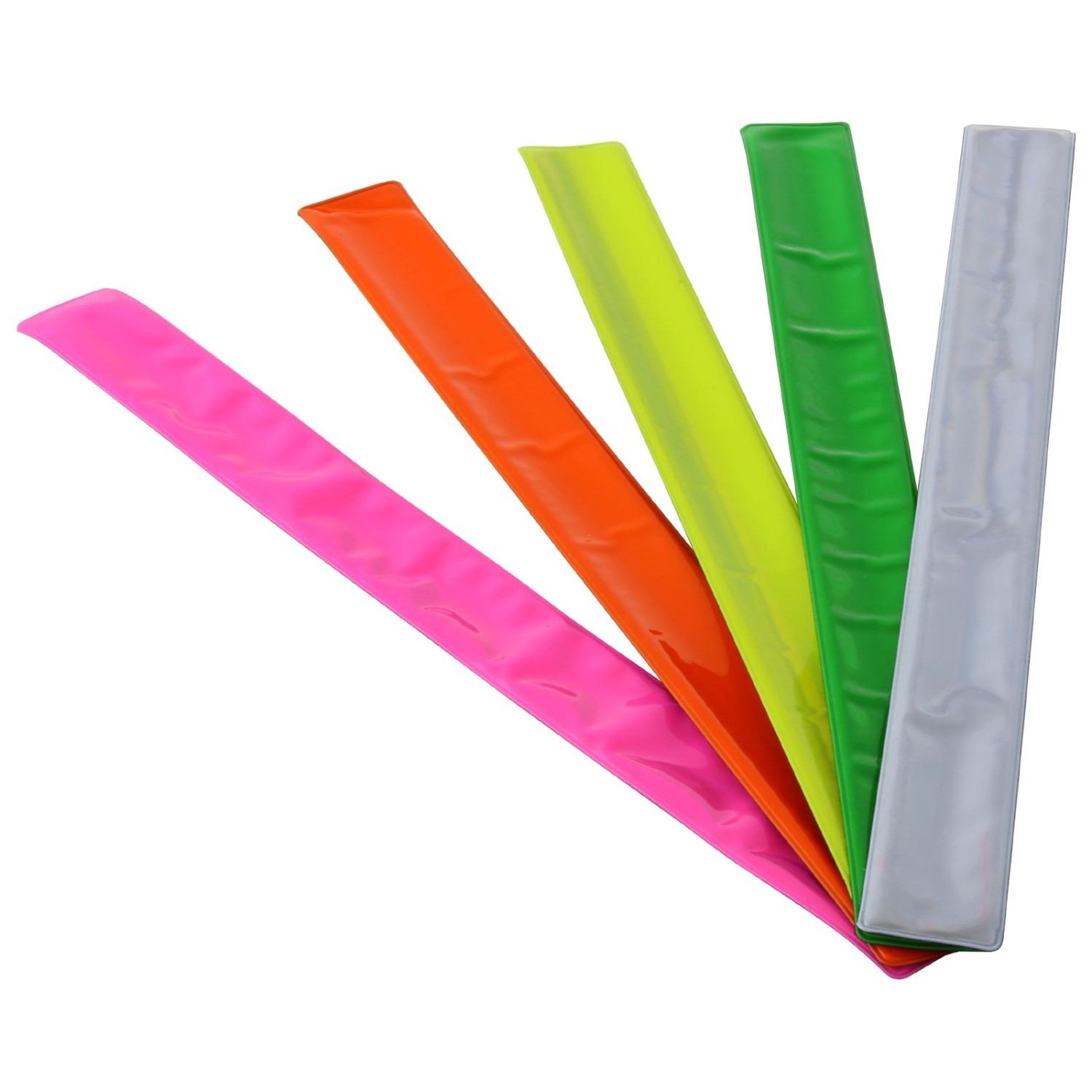 2. Foto Schnapparmband BONDO Reflektor Schnappband mit Druck (Bandfarbe: grün)
