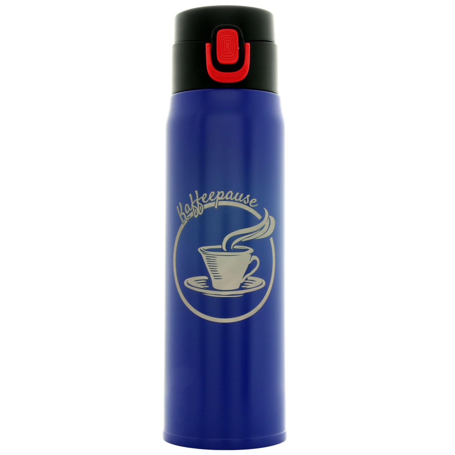 0. Foto Thermobecher FADE Trinkbecher Kaffeebecher 420 ml mit Gravur (Farbe des Bechers: blau)