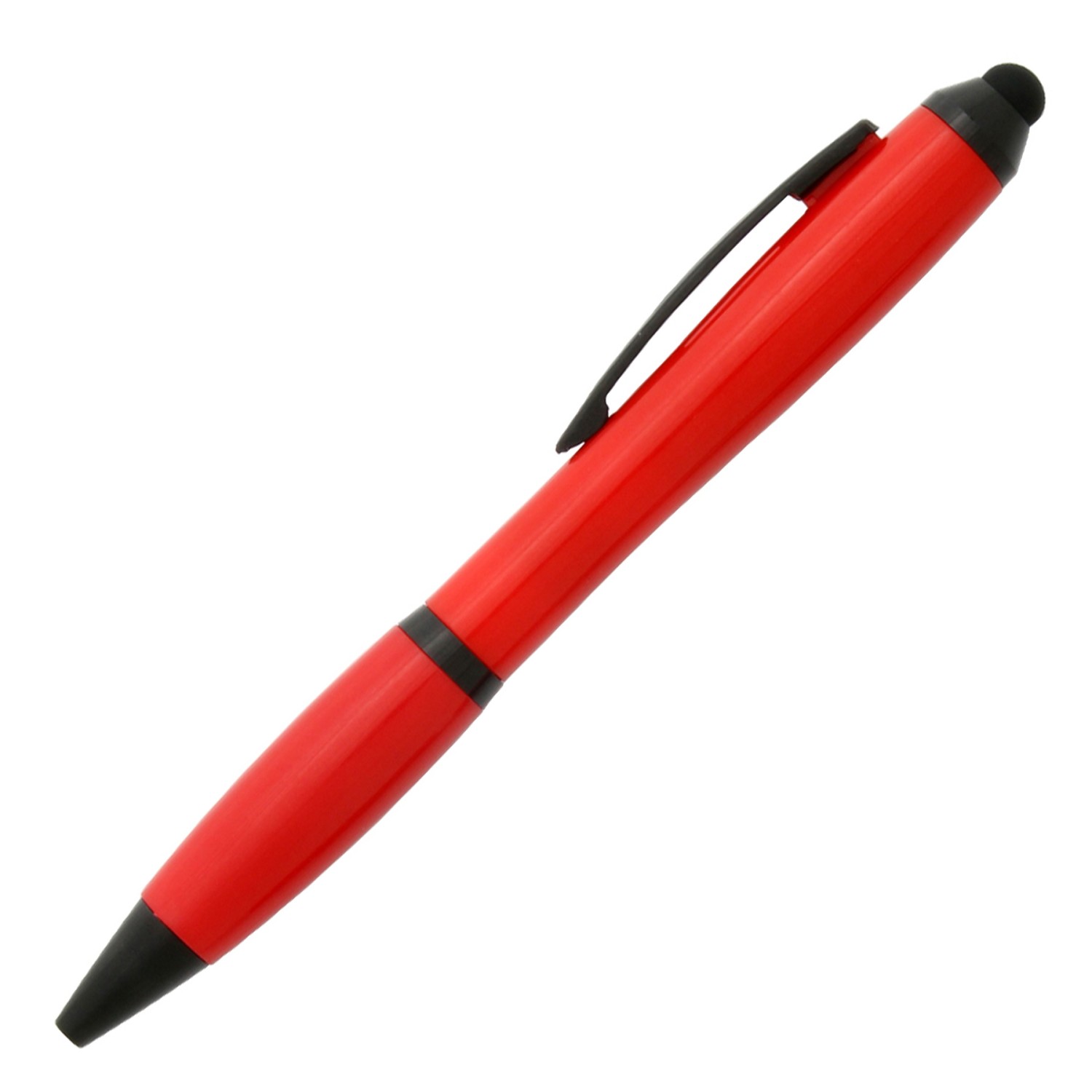 1. Foto Kugelschreiber Dynamic POP Touchpen mit Druck Logo Werbung 1-farbig (Gehäusefarbe: rot)
