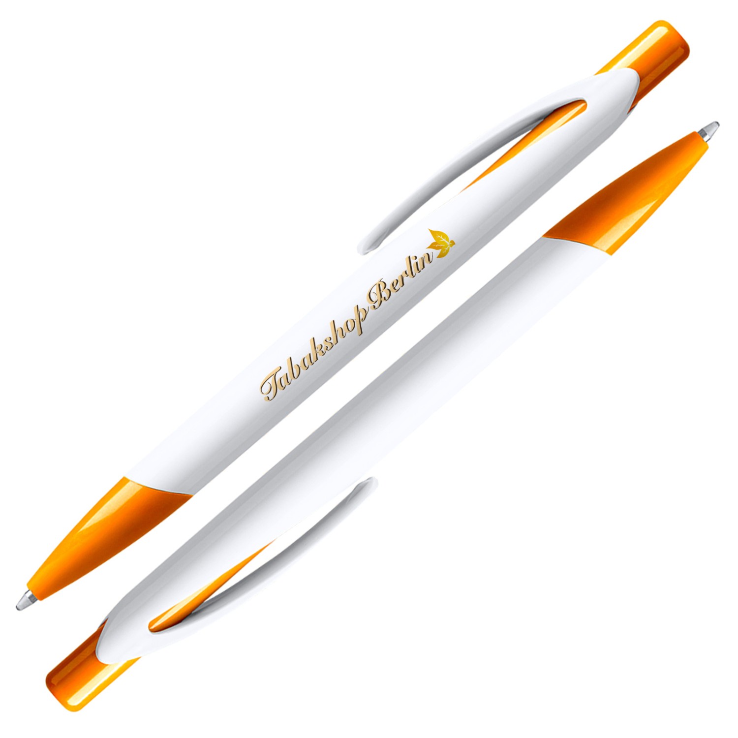 0. Foto Kugelschreiber Lena Werbekugelschreiber mit Druck Fotodruck 4-farbig (Clipfarbe: orange)