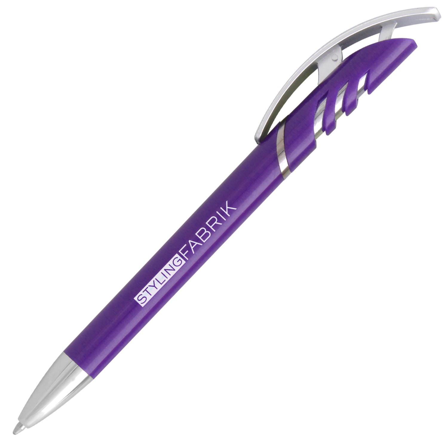 1. Foto Kugelschreiber STARCOLOR mit Druck Werbung Text Logo bedruckt (Kugelschreiberfarbe: violett)
