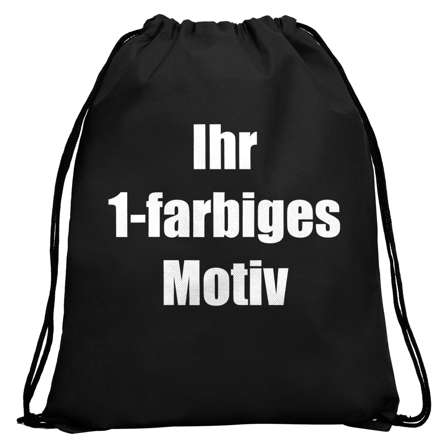 Gymbag Polyester Kinder Sportbeutel Rucksack mit Druck (Farbe: schwarz)