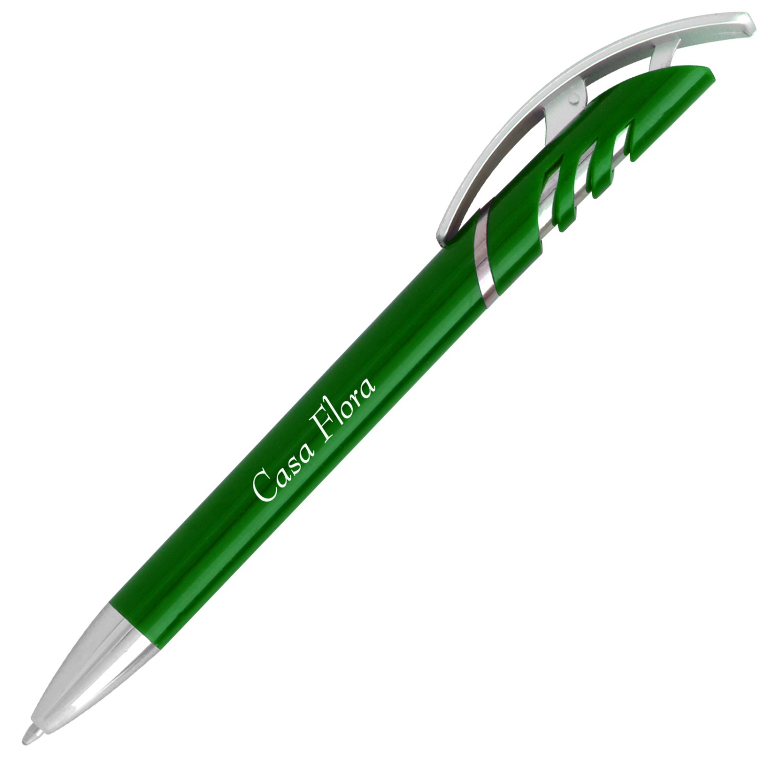 1. Foto Kugelschreiber STARCOLOR mit Druck Werbung Text Logo bedruckt (Kugelschreiberfarbe: grün)
