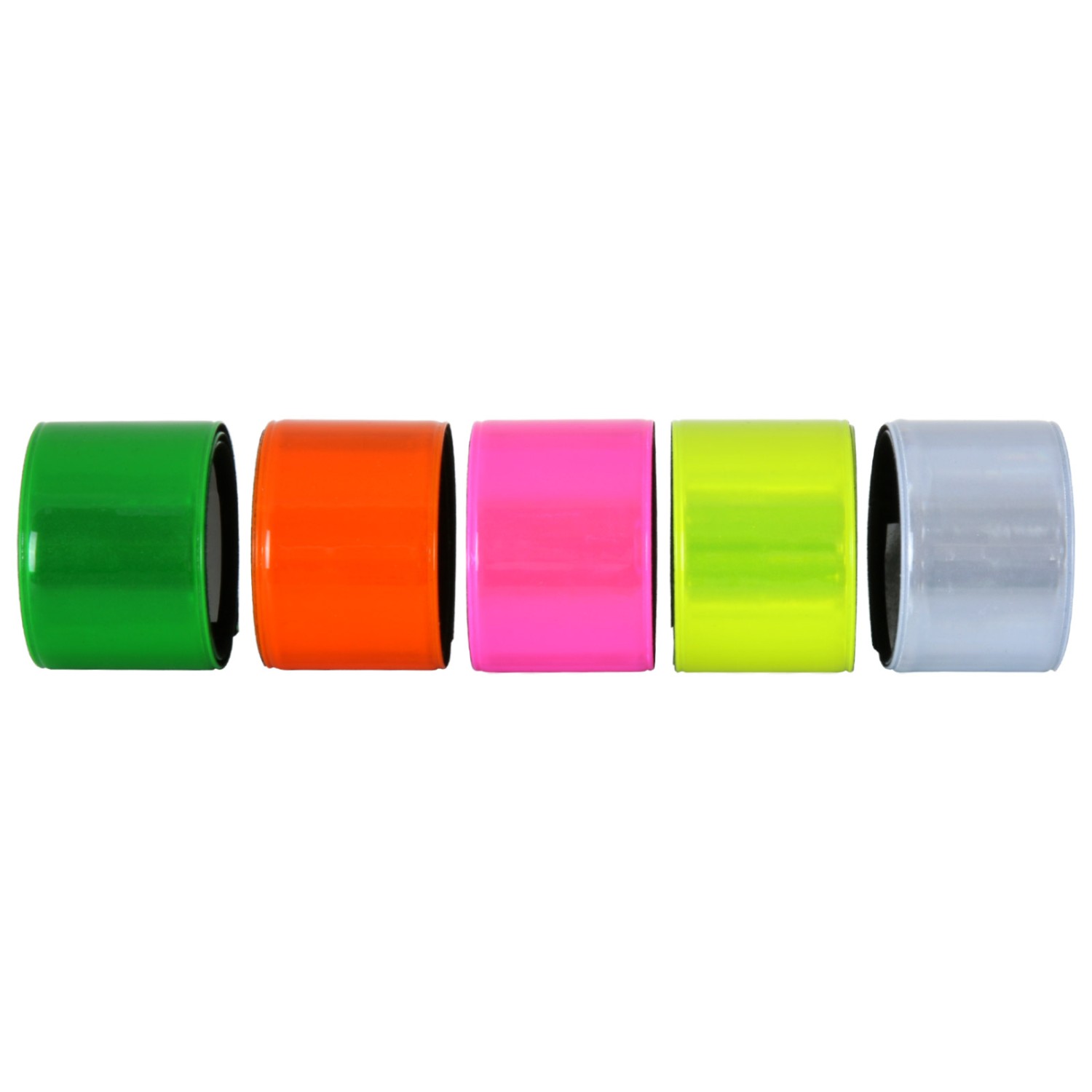 1. Foto Schnapparmband BONDO Reflektor Schnappband mit Druck (Bandfarbe: grün)