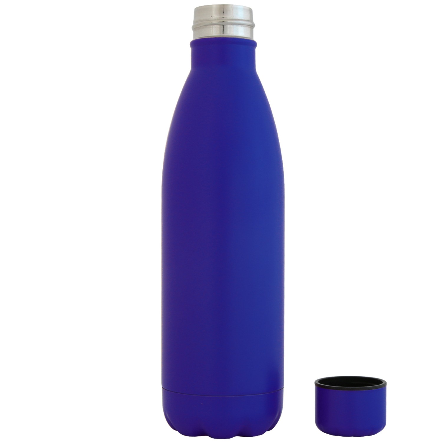 2. Foto Trinkflasche REXTAN matt Edelstahl Flasche mit Gravur (Farbe: blau)