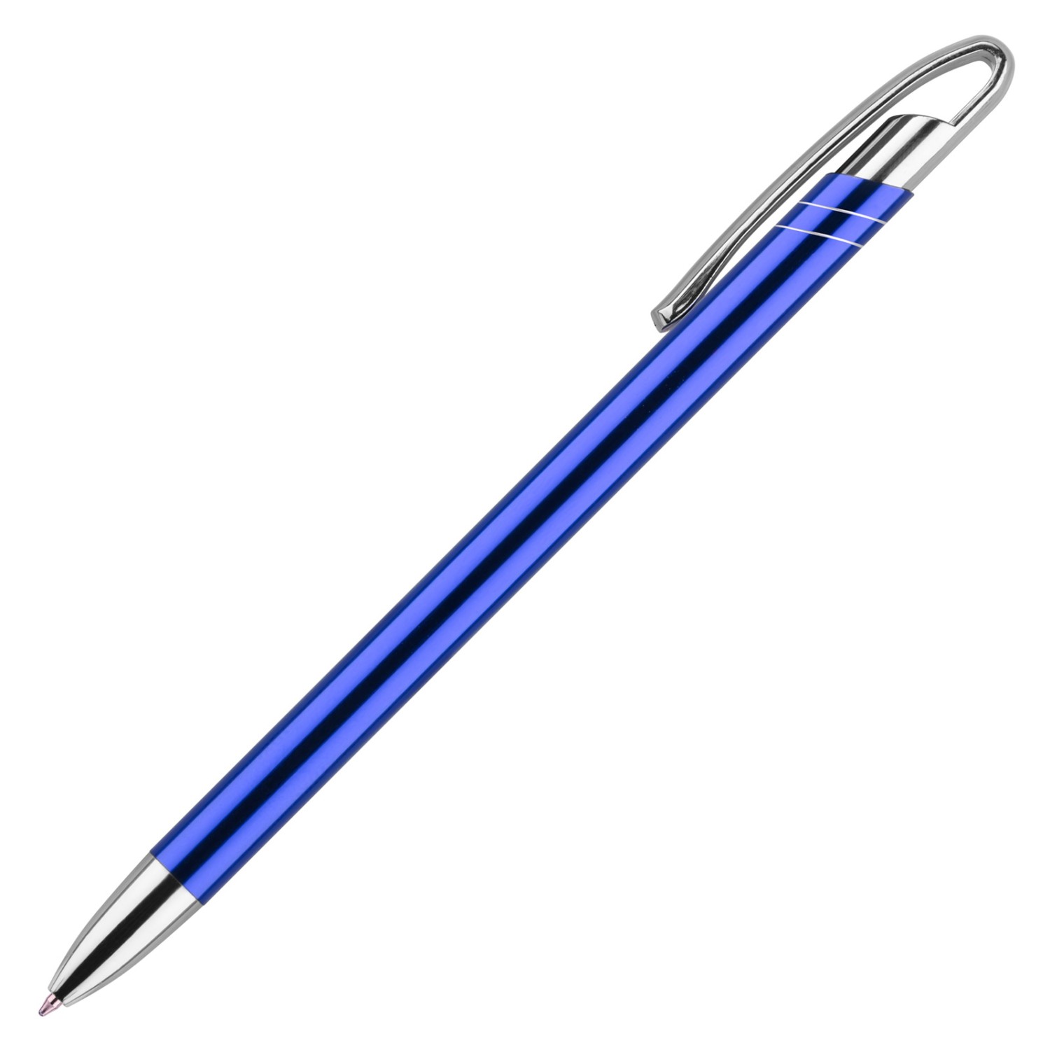 1. Foto Kugelschreiber Gabi Werbekugelschreiber aus Alu mit Gravur Namen Logo (Farbe: blau)